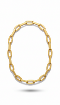Modern gold link necklace
