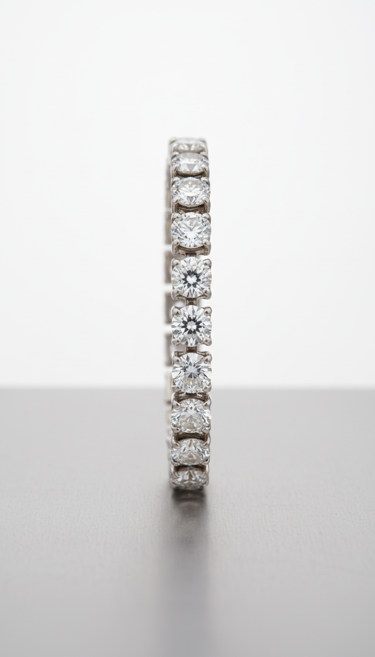 Vintage platinum tennis bracelet